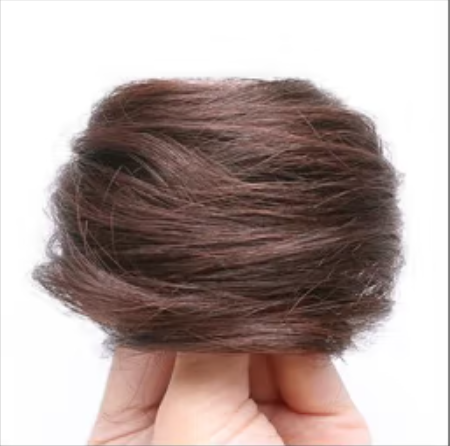 Popular 1-pack cute straight hair tie for round head (specifications: natural black, natural color, dark brown, light brown) (please contact customer service to confirm the delivery color after placing the order)