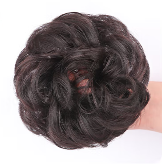 Popular 1-piece ball head curling hair tie (natural color/natural black/dark brown/light brown) (Specification: gross weight 300g) (please contact customer service to confirm the delivery color after placing the order)