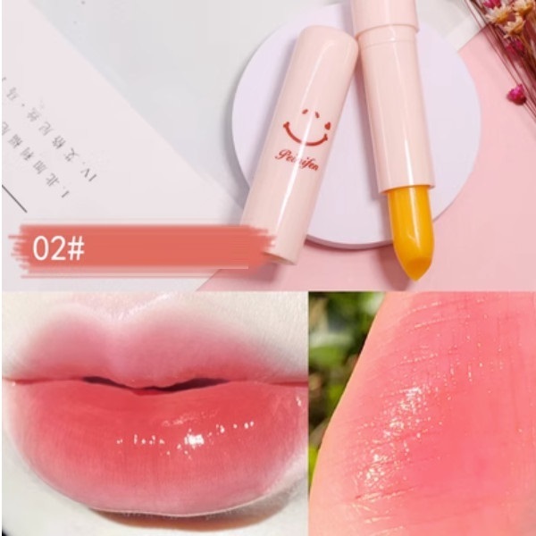 Popular autumn and winter warm color changing lip balm, non-fading, non-stick cup, waterproof, genuine moisturizing lipstick for women, niche brand gift box (Light Sweet Wild Orange)