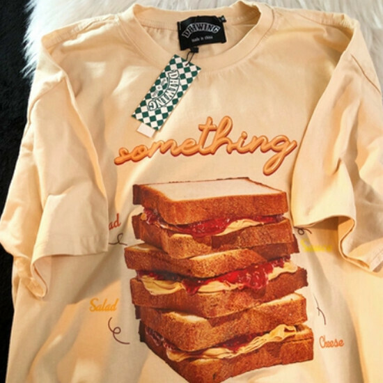 Hot Selling Salt Cool Style Short Sleeve T-Shirt [Apricot] [S-XL] (please contact customer service to confirm the delivery size after placing the order)