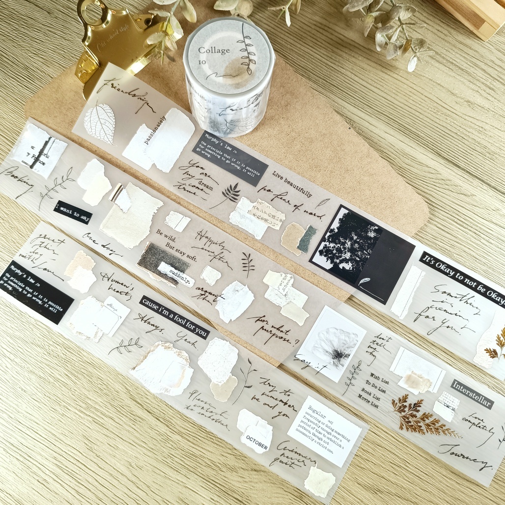 什物． Collage 10 5cm霧面PET膠帶 <整捲/分裝>