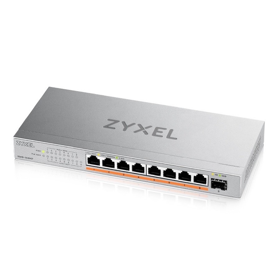 ZyXEL 合勤 XMG-108HP 9埠 Multi-Gig 無網管 PoE 交換器