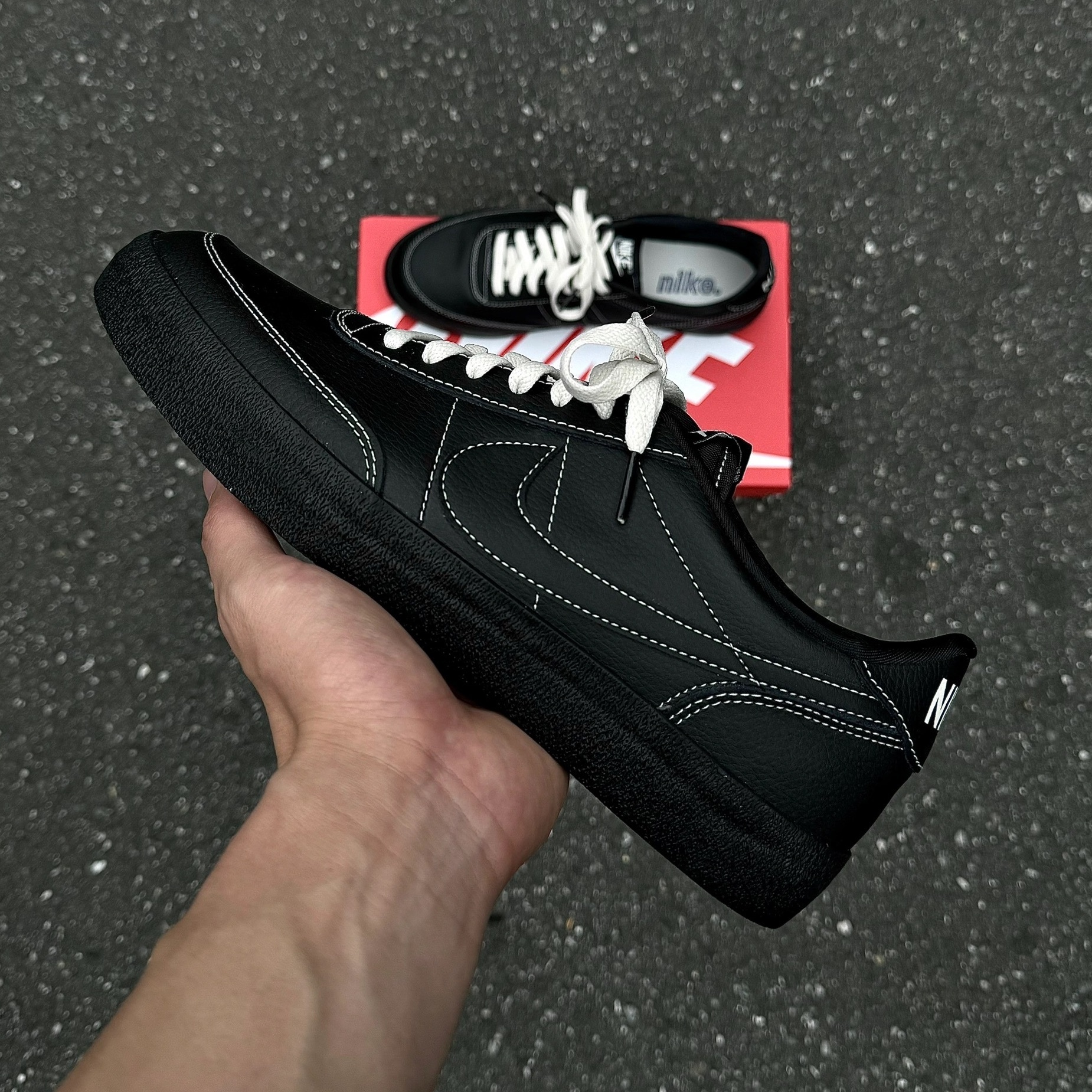 NIKE KILLSHOT 2 平民版倒勾 黑色 奶油白 黑武士 外縫線 男鞋 HJ7263-010 / 預購