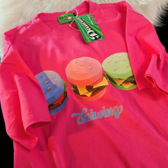 Hot selling dopamine color short-sleeved T-shirt [Rose Red] [S-XL size] (please contact customer service to confirm the delivery size after placing the order)