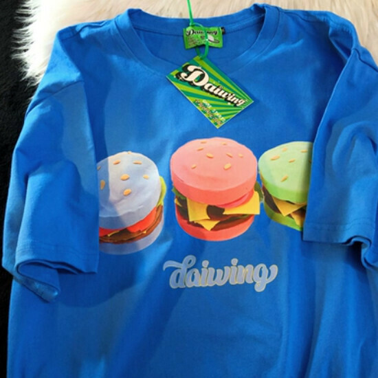 Hot selling dopamine color short-sleeved T-shirt [blue] [S-XL size] (please contact customer service to confirm the delivery size after placing the order)