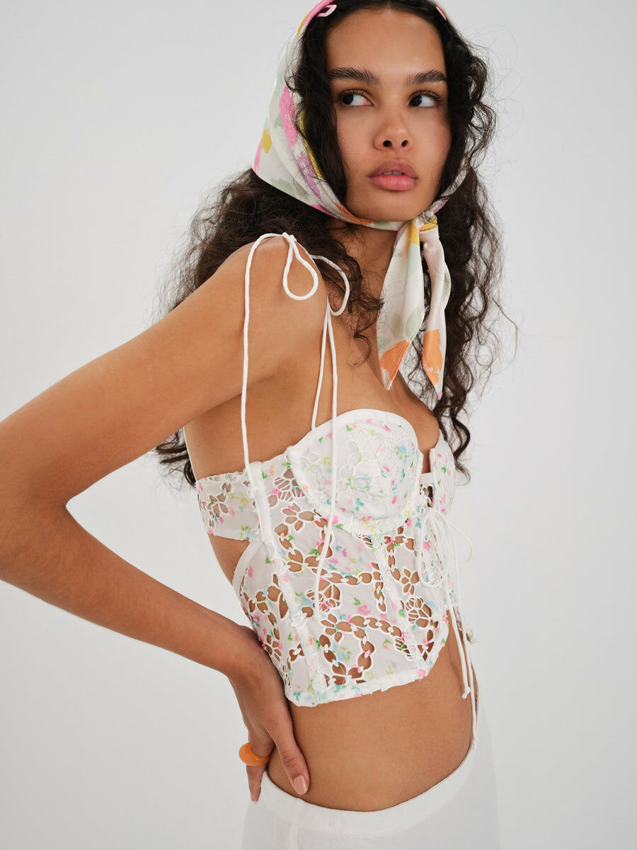 Kyra Crop Top 蕾絲馬甲背心