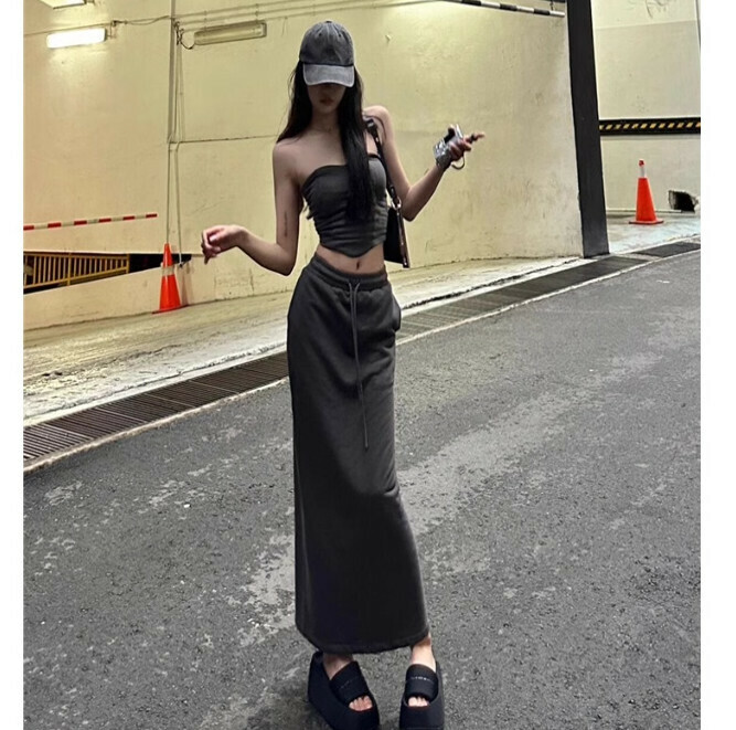 Hot selling two-piece set [cement gray set] sizes [S-XL] [please contact customer service to confirm the delivery size after placing the order]