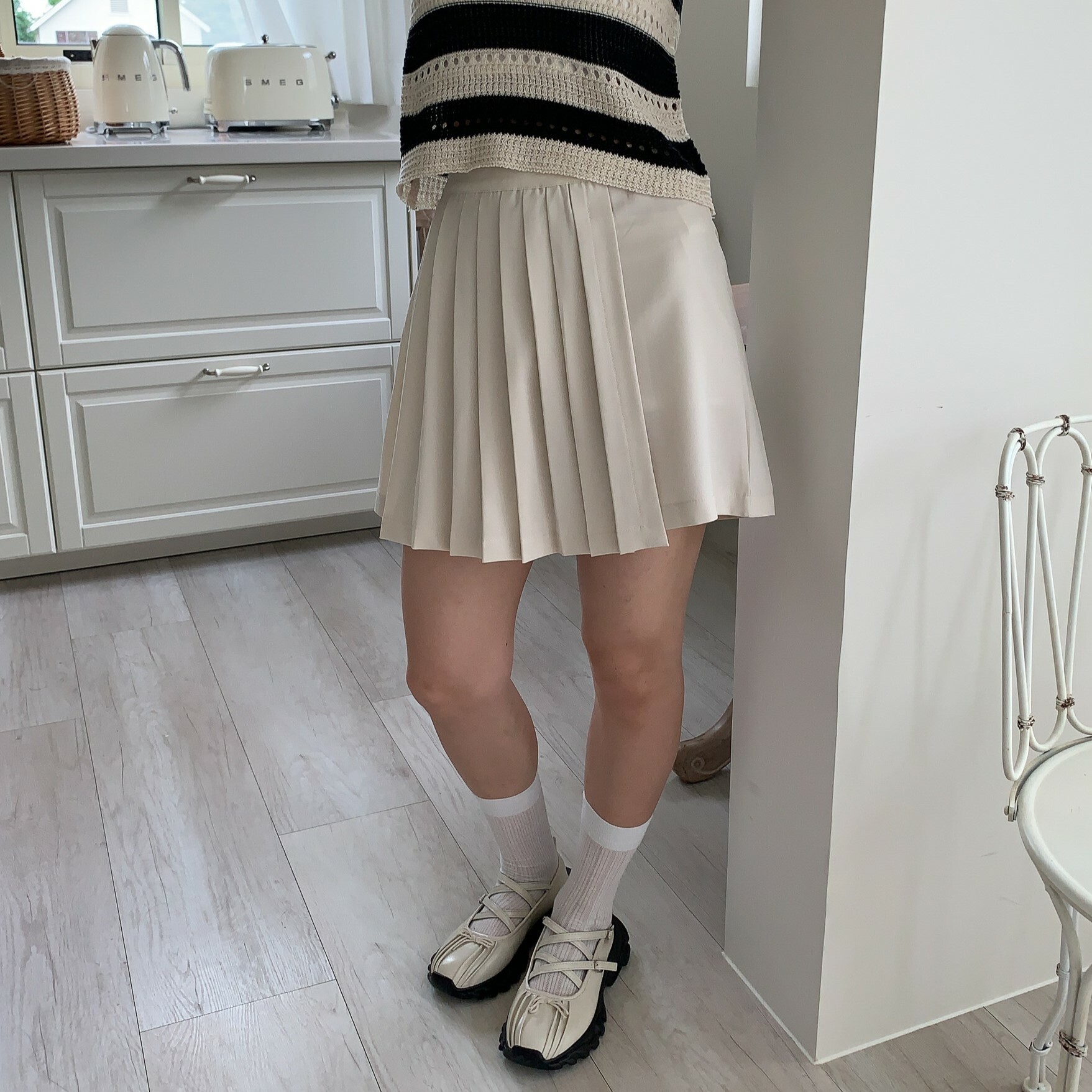 ISA_重回18歲! 學院風百褶褲裙_46036