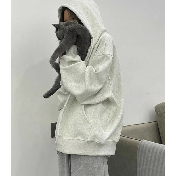 Hot selling hooded sweatshirt [Light Gray] Sizes [S-XL] [Please contact customer service to confirm the delivery size after placing the order]