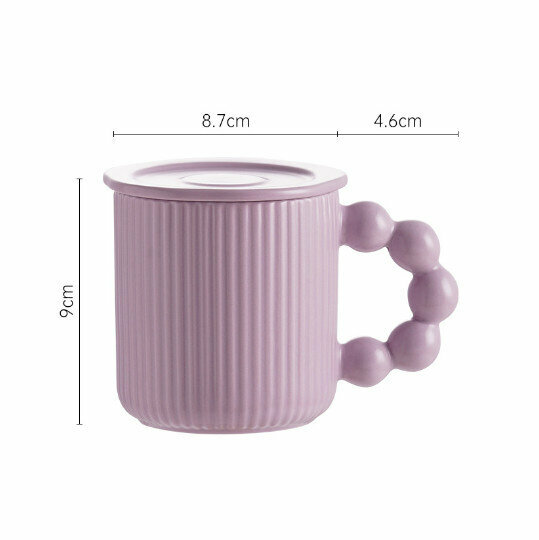 熱推帶蓋馬克杯【紫色(杯+蓋)】（容量：301-400ml）