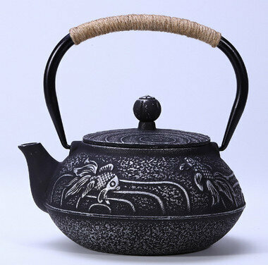 Hot recommended teapot cast iron kettle uncoated tea set (specification: whitebait)