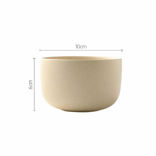 Hotly recommended salad bowl, steak, Western food plate, soup bowl, rice bowl, cooking plate [4-inch rice bowl - beige]