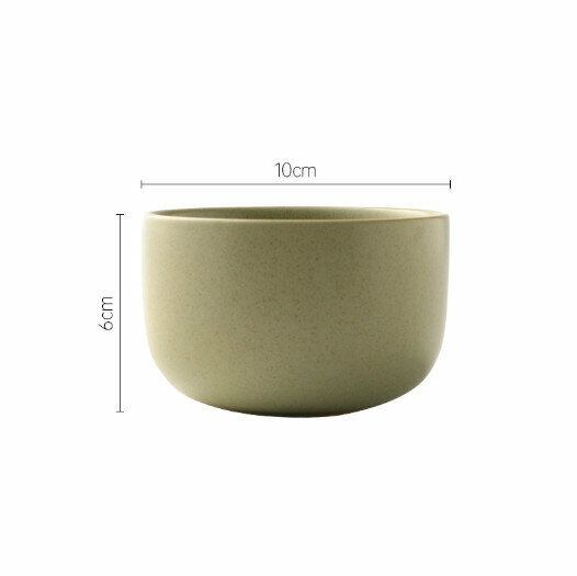 Hotly recommended salad bowl, steak, Western food plate, soup bowl, rice bowl, cooking plate [4-inch rice bowl-green]