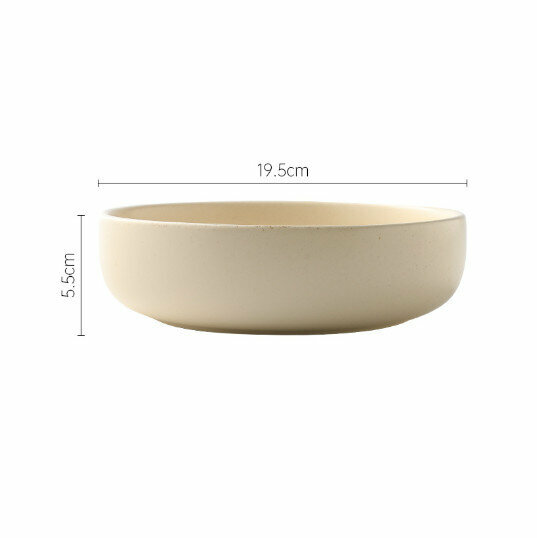 Hot recommendation: salad bowl, steak, Western food plate, soup bowl, eating bowl, cooking plate [7.5-inch large bowl - beige]