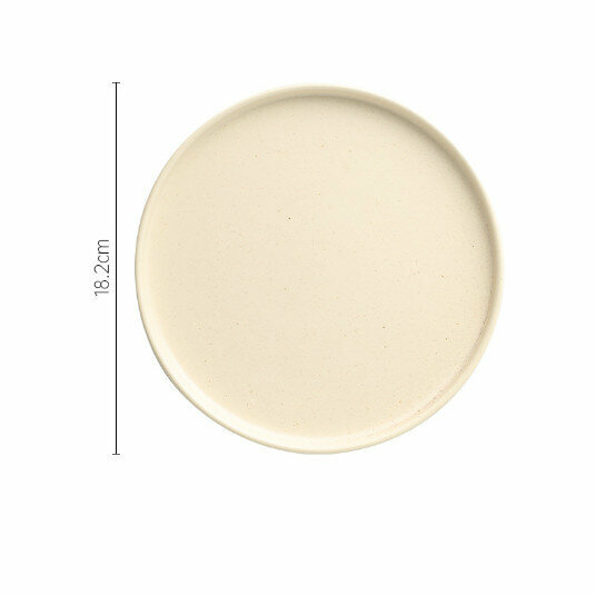 熱推沙拉碗牛排西餐盤子湯碗吃飯碗料理餐盤【7寸盤-米色】