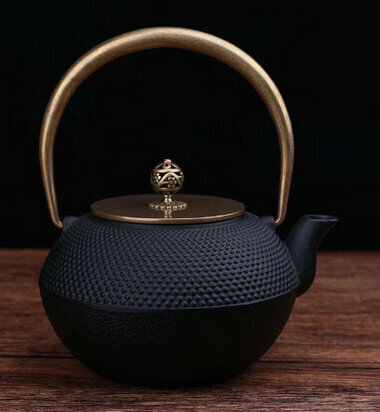 Hot push old iron kettle tea kettle kettle uncoated (specifications: copper cover particles (1.4L))