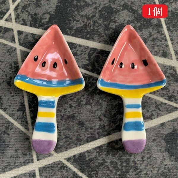 Hot recommendation [1 piece] high temperature ceramic watermelon spoon [large size 5.2*9.7cm]