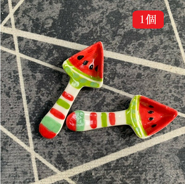 Hot recommendation [1 piece] high temperature ceramic watermelon spoon [small size 3*7.5cm]