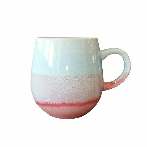 熱推窯變陶瓷杯馬克杯【天藍+玫紅】
