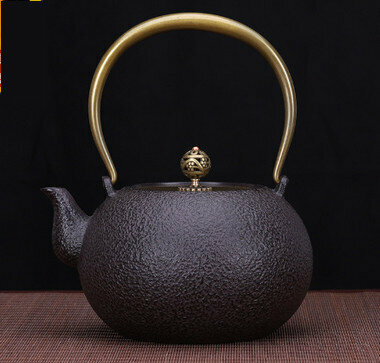 Hot push iron uncoated iron teapot (specification: 1.2L)
