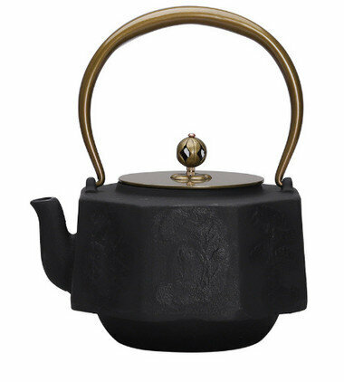 Hotly recommended eight-sided cast iron kettle (specification: 1.2L)