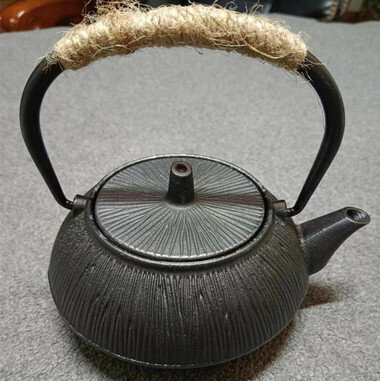 Hot push iron uncoated iron teapot (specification: bark pattern)