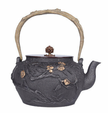 Hot push iron kettle teapot (Specification: Spring is warm and the flowers are blooming)