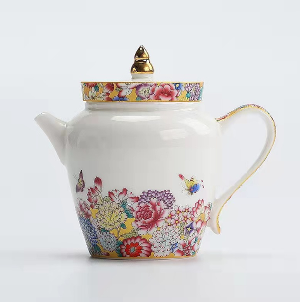 Hot Recommendation Suet Fat Jade Porcelain Kung Fu Teapot (Style 2)