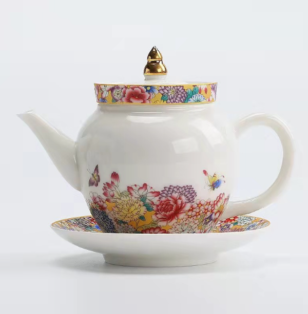 Hot Recommended Suet Jade Porcelain Kung Fu Teapot (Style 5)