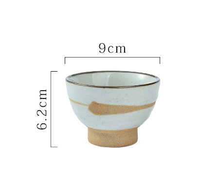 熱推湯吞杯茶杯陶瓷水杯（粗陶3.5高腳茶杯200ml）