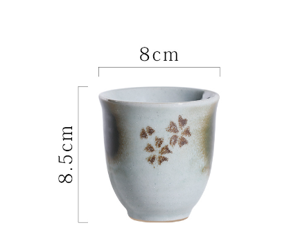 熱推湯吞杯茶杯陶瓷水杯（櫻花綠茶杯200ml）