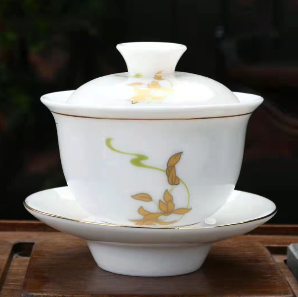 熱推茶壺(玉蘭花 蓋碗【長9.7cm*高9.5cm 容量135ml】)