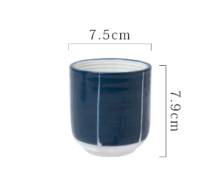 Hot style soup cup teacup ceramic water cup (Lanjing straight pattern soup cup 200ml)