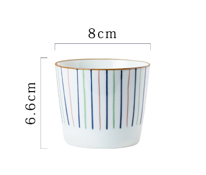 爆款湯吞杯茶杯陶瓷水杯（彩虹3*2.5寸水杯）