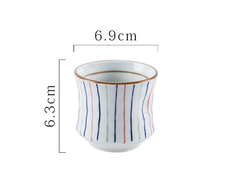 爆款湯吞杯茶杯陶瓷水杯（彩虹2.6*2.5寸水杯）