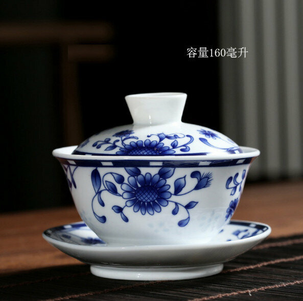 Popular large ceramic tureen teacup (Sunflower) [size: length 9.8cm*height 11cm, capacity 160ml]