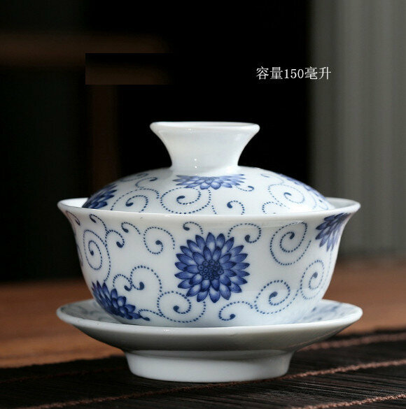 Popular large ceramic tureen teacup (Sunflower) [Size: length 7.7cm*height 9.8cm, capacity 150ml