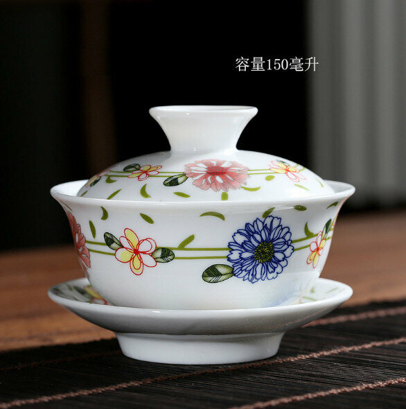 Popular large ceramic tureen teacup (Spring is gloomy) [Size: length 8.6cm*height 9.8cm, capacity 150ml]