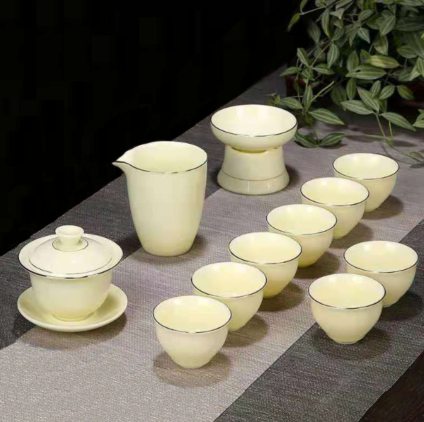 爆款功夫茶具套裝(寶石黃描金將軍杯禮盒裝)