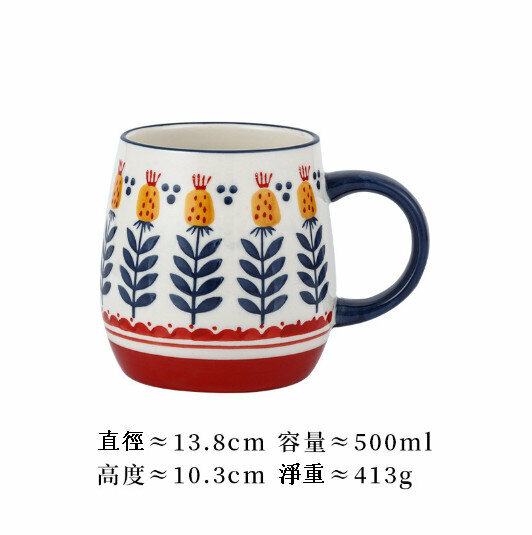 爆款手繪馬克杯陶瓷杯子【青葙】（容量≈500ml）