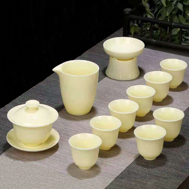 爆款功夫茶具套裝(寶石黃高杯禮盒裝)