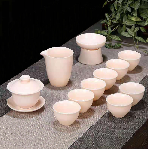 爆款功夫茶具套裝(寶石粉將軍杯禮盒裝)