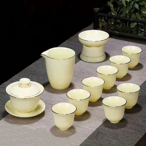 爆款功夫茶具(寶石黃描金仿鍾杯)