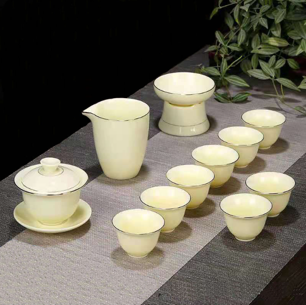 爆款功夫茶具(寶石黃描金鈴鐺杯)