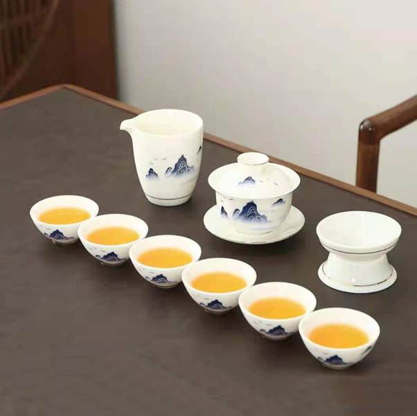 爆款功夫茶具(山水小碗杯蓋碗2)