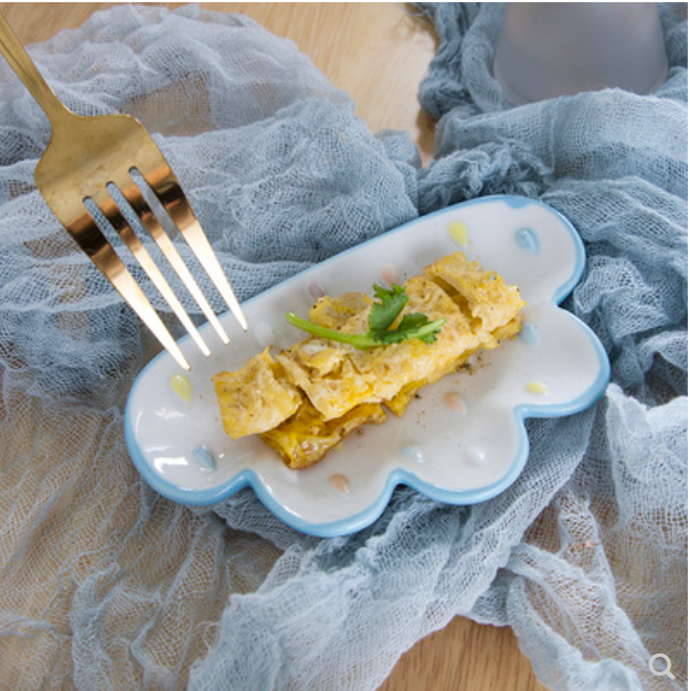 New creative breakfast plate ceramic plate