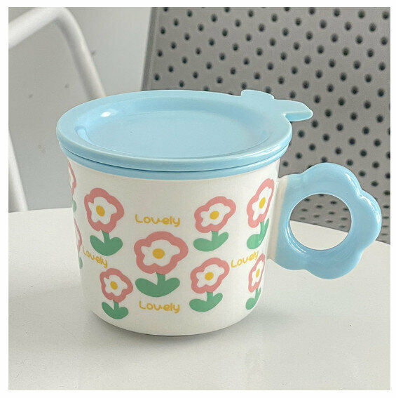 新款陶瓷水杯【201-300ml】【藍色】 