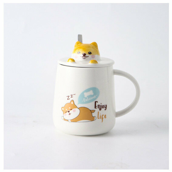 新款陶瓷水杯【301-400ml】【D款】 