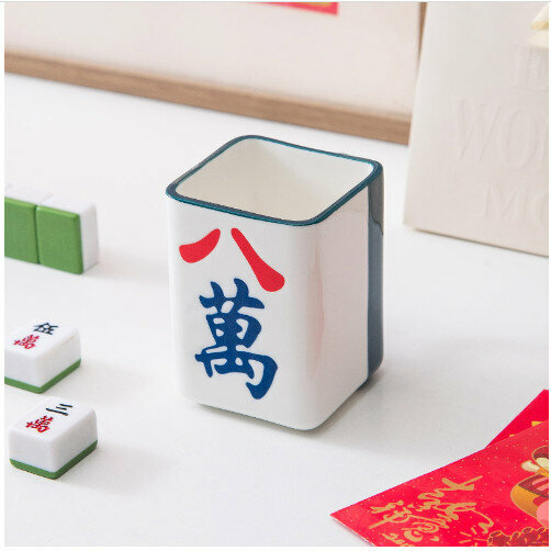 新款陶瓷杯水杯（3227麻將好運杯-八萬  400ml）