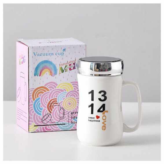 新款陶瓷水杯【401-500ml】【1314彩盒裝】 